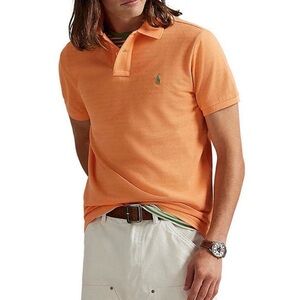 Polo by Ralph Lauren Men's Vibrant Orange Custom Slim Fit Polo Shirt